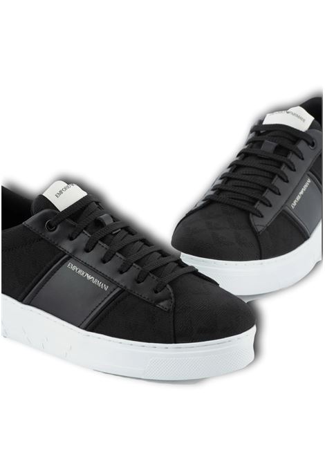 Tonal all-over eagle nylon sneakers EMPORIO ARMANI | shoes | X4X570 XN183K001